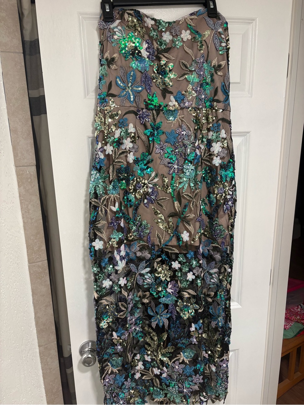 Tokyo Dahlia Floral Sequin Maxi Dress